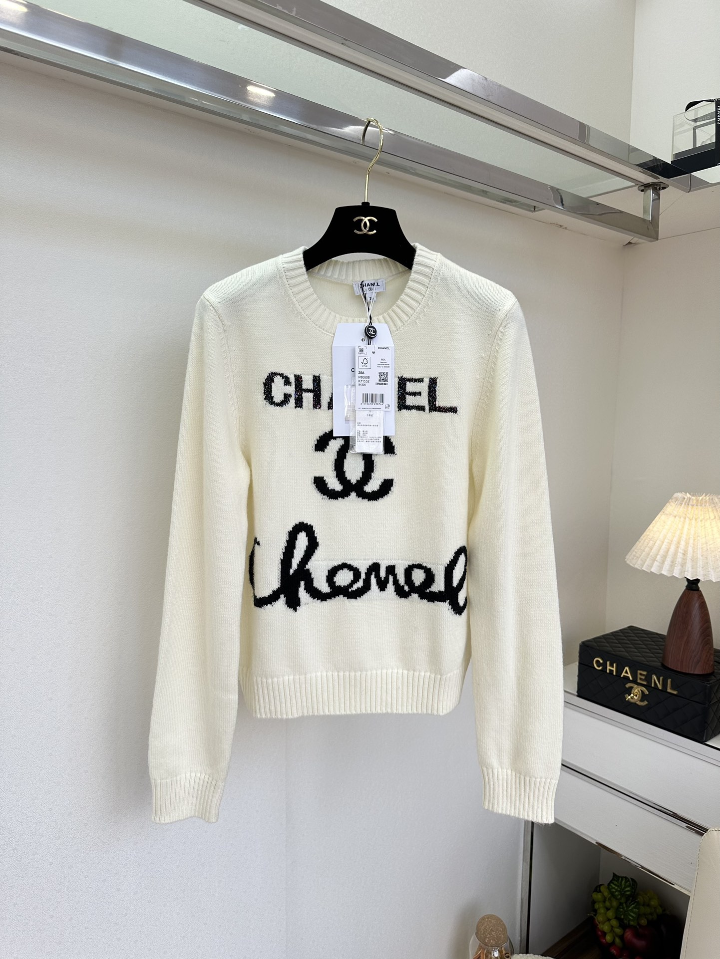 25 F 小香植入织色字母套头羊绒衫² ●SIZE s m l ●