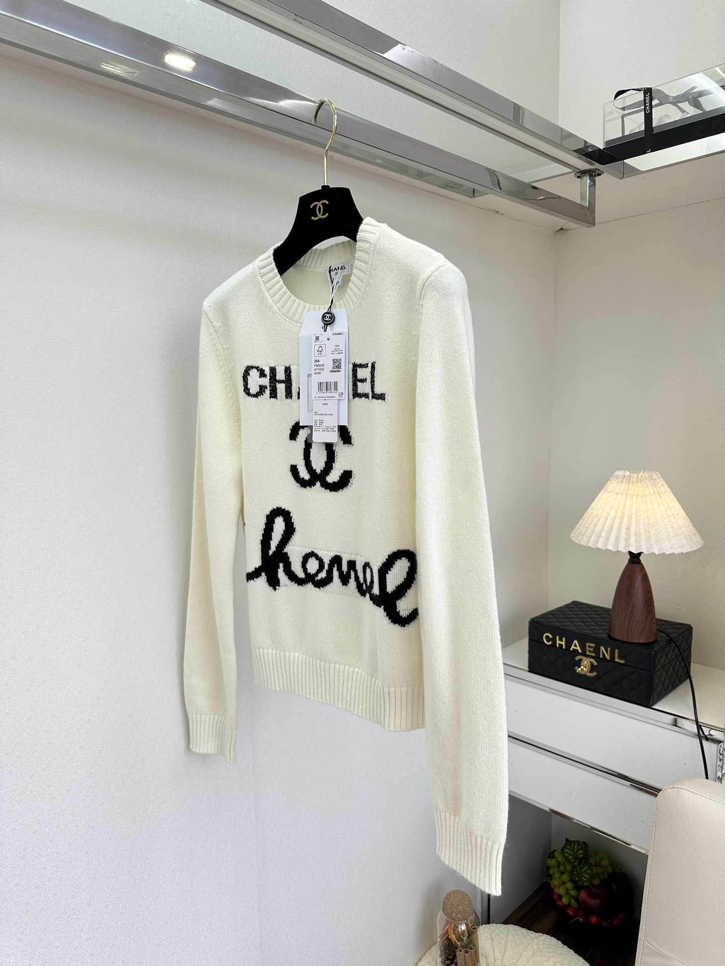 25 F 小香植入织色字母套头羊绒衫² ●SIZE s m l ●