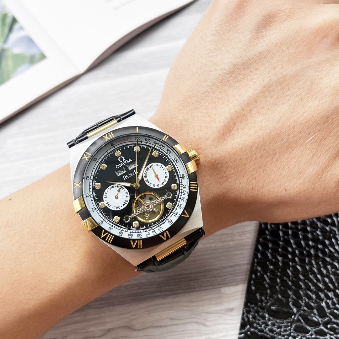 NO:552661,Platinum Omega fine men's watch, noble and elegant, gentlemanly style, excellent quality, best-selling all over the city. It adopts fully automatic mechanical movement, top-grade 316 stainless steel case, imported calfskin strap, mineral super mirror, diameter 42mm, cowhide19860909白 金 欧米加 精品男士腕表 尊贵大气,绅士风范,卓越品质,热卖全城.采用全自动机械机芯,顶级316精钢表壳,进口小牛皮表带,矿物质超强镜面,直径42mm,,cowhide,Watch