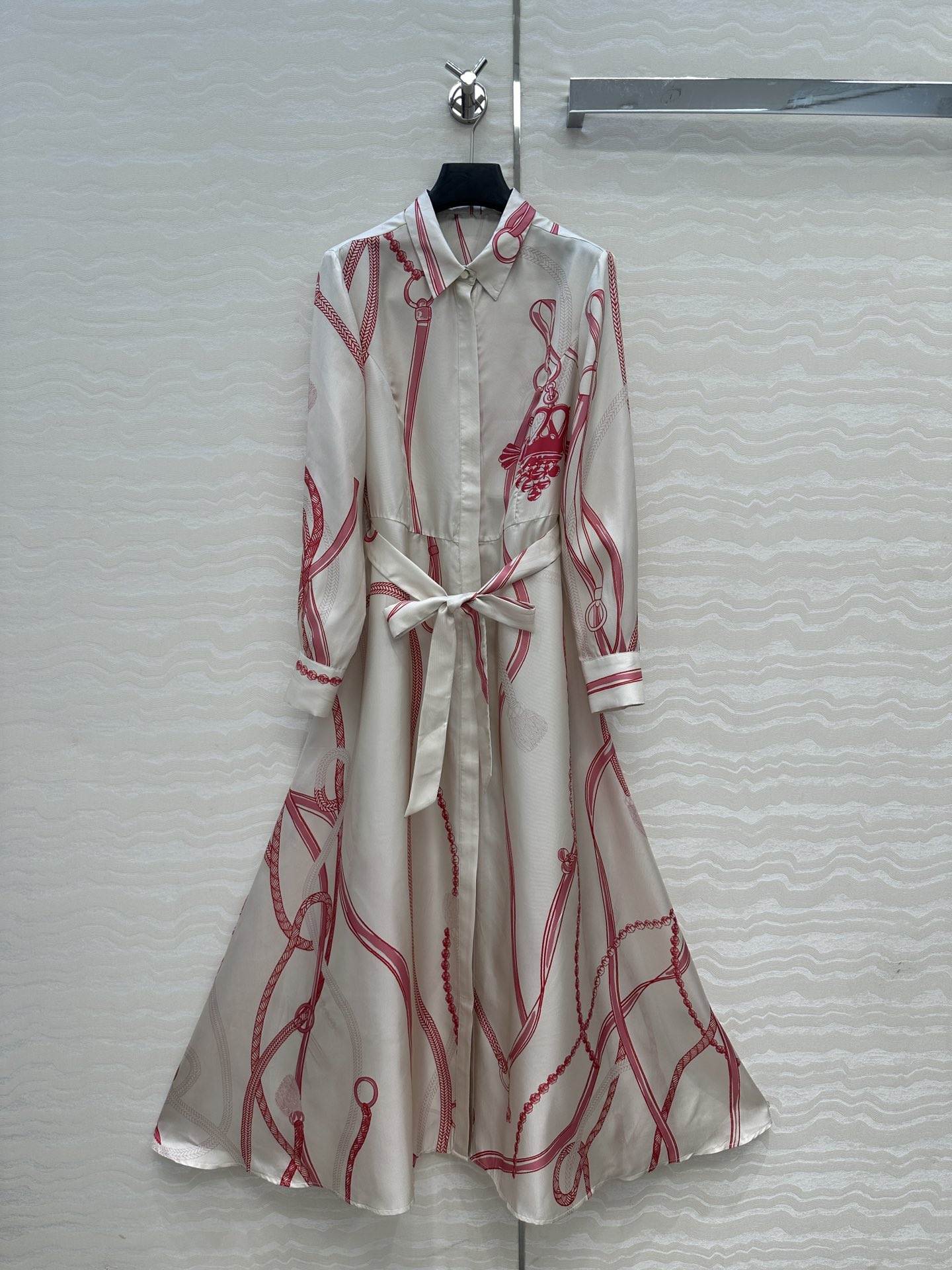 Robe Chemise en Soie Imprimée Palefroi Remix H25s Automne