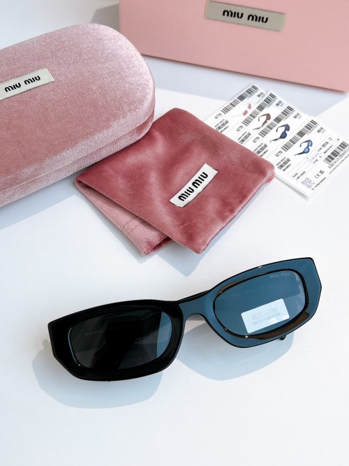 Miu Miu Glimpse Sunglasses SMU B04 Black Frame - Stylish and Protective Eyewear