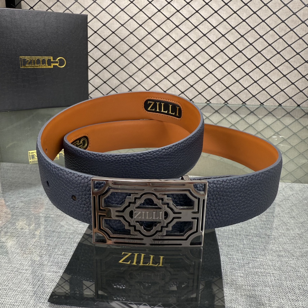 ZILLI泽力💋原单 进口意大利原厂定製小牛皮新款專用，宽3.5顶级做工品质 简约百搭 原单五金💓💓💓