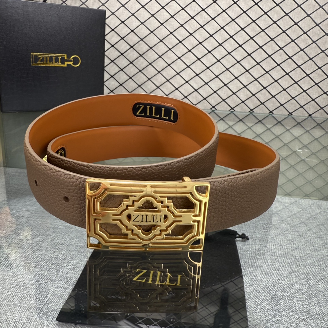 ZILLI泽力💋原单 进口意大利原厂定製小牛皮新款專用，宽3.5顶级做工品质 简约百搭 原单五金💓💓💓