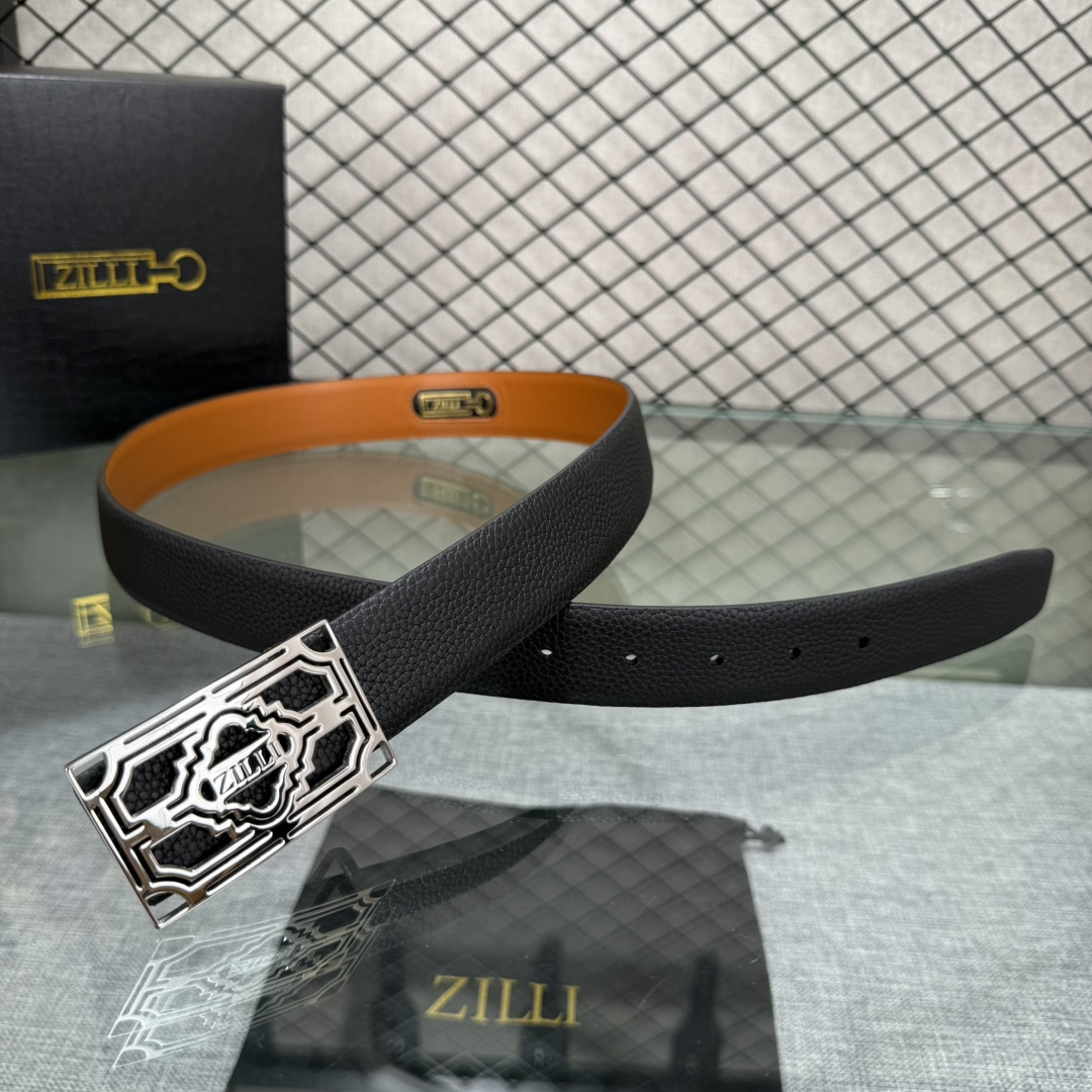 ZILLI泽力💋原单 进口意大利原厂定製小牛皮新款專用，宽3.5顶级做工品质 简约百搭 原单五金💓💓💓