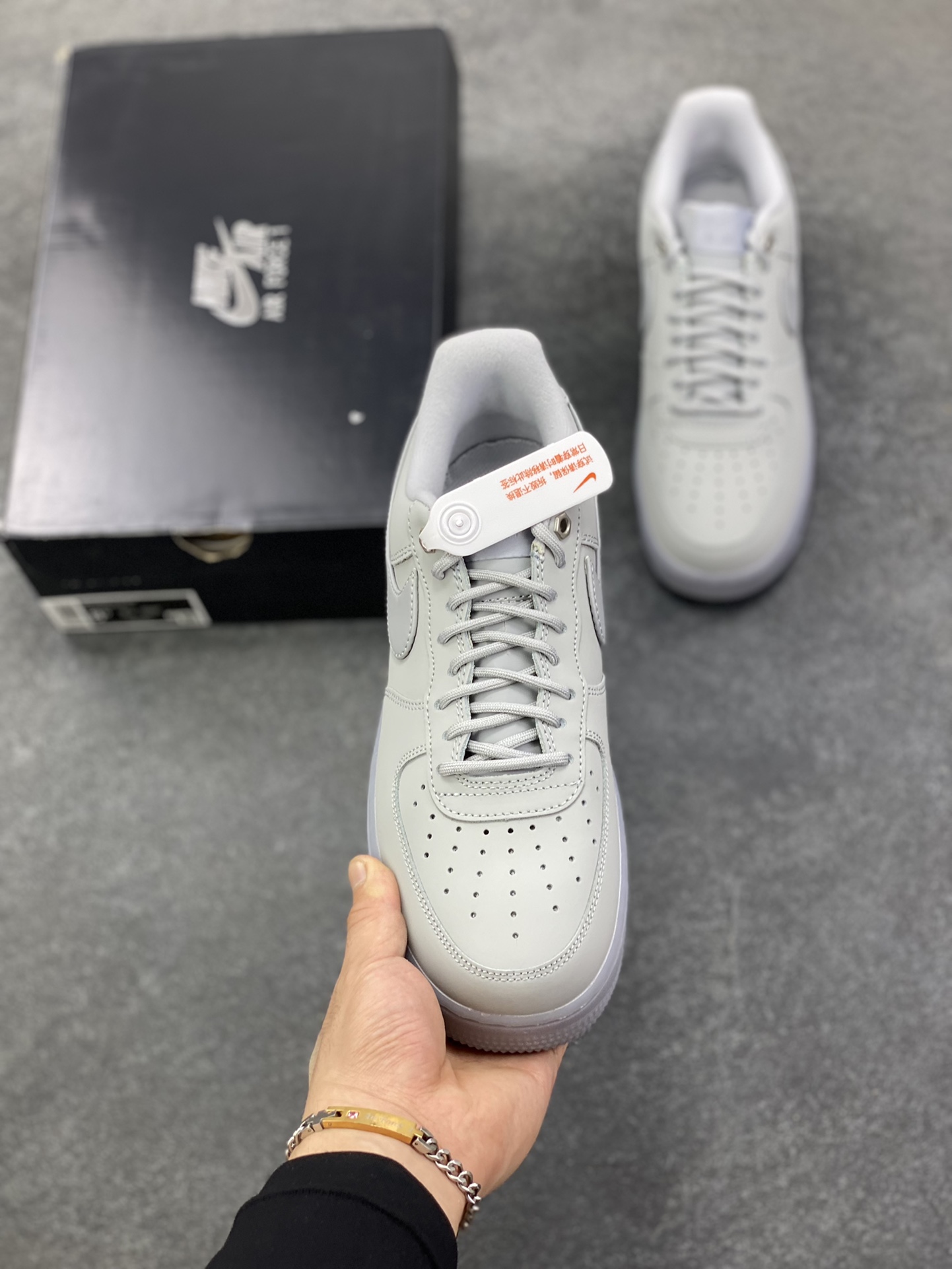 图片[2]-Nike Air Force 1 Low 灰水晶底 空军一号低帮运动休闲板鞋 原楦头原纸板 打造纯正空军版型 专注外贸渠道 全掌内置蜂窝气垫 原盒配件 原厂中底钢印、拉帮完美 货号：CJ9179-002 尺码：36 36.5 37.5 38 38.5 39 40 40.5 41 42 42.5 43 44 44.5 45-选品中心
