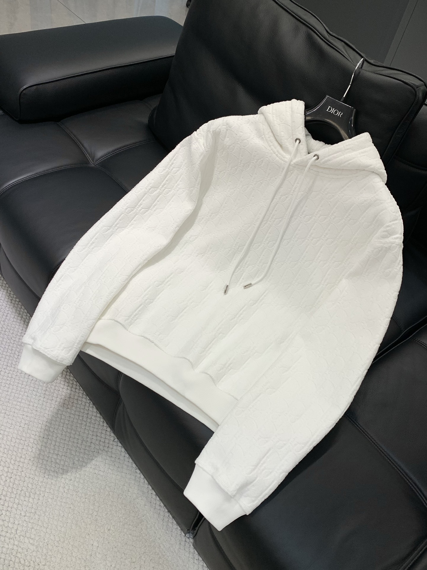 Dior Women's White Velour Hoodie, Embroidered Logo, Winter 2025 Collection 4 i1759740620 26 2