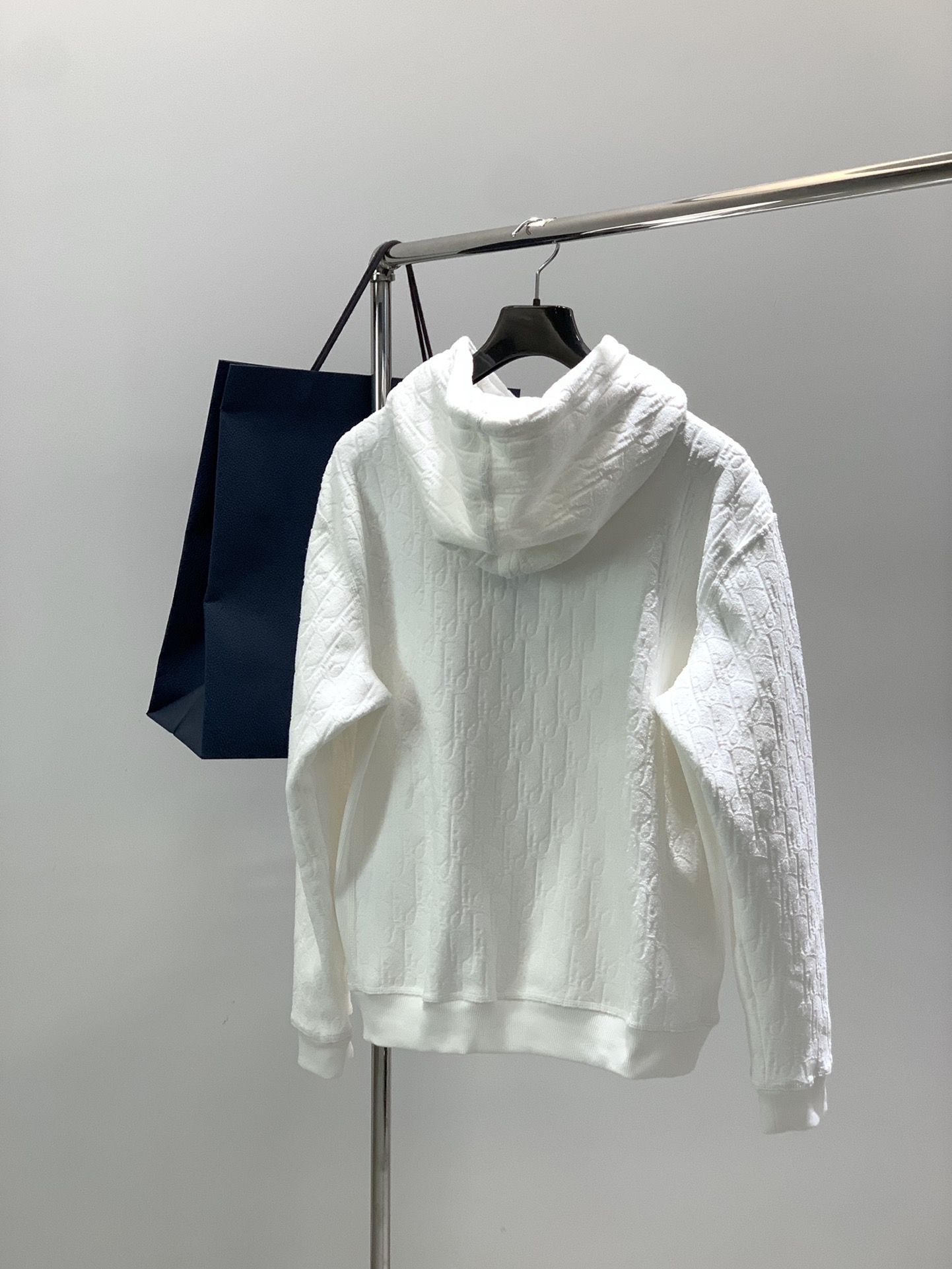 Dior Women's White Velour Hoodie, Embroidered Logo, Winter 2025 Collection 3 i1759740620 5988 1