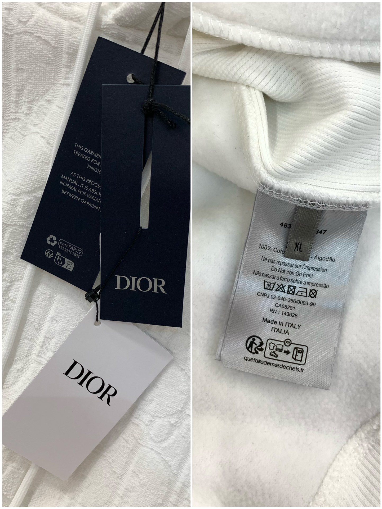 Dior Women's White Velour Hoodie, Embroidered Logo, Winter 2025 Collection 9 i1759740620 7289 7