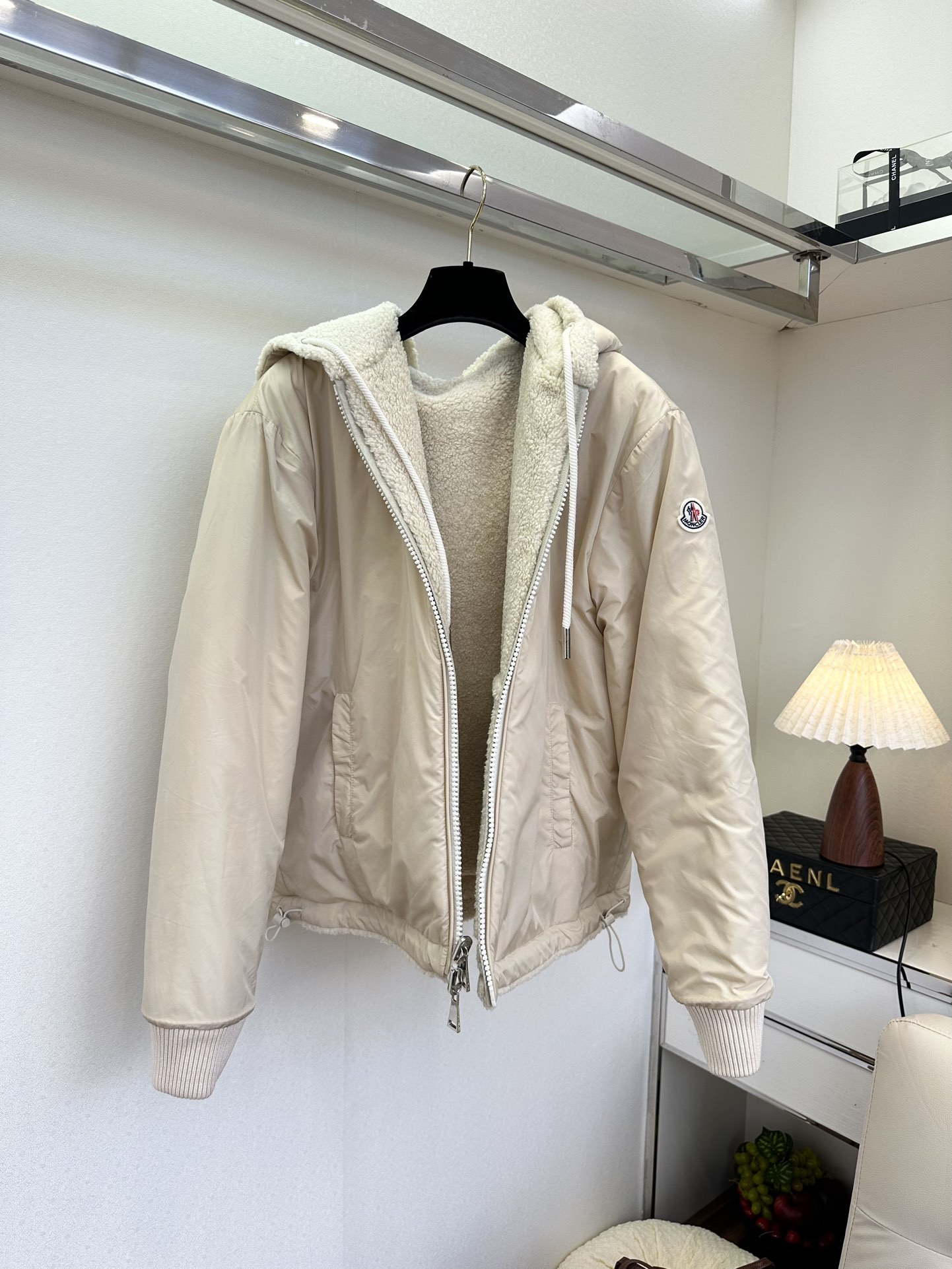 25 F 蒙口 连帽颗粒绒 正反两穿拉链外套² ●SIZE s m l ●