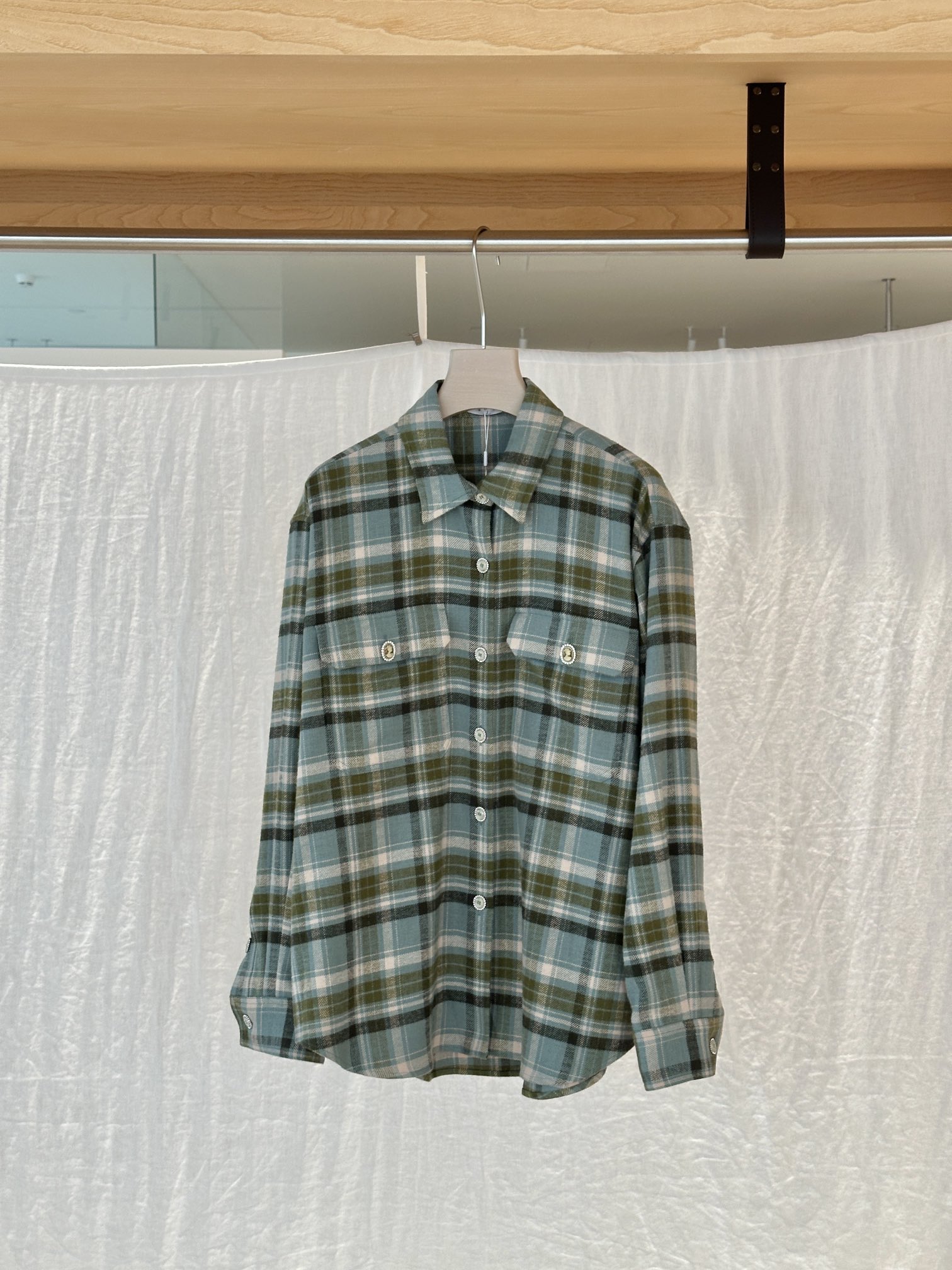 NO:561926,YS | NEW ARRIVALS! Wool plaid shirt jacket SML,,jackets & coats,shirts,alexander wang19860909YS ｜ NEW ARRIVALS! 羊毛格子衬衫外套  SML,,jackets & coats,shirts,alexander wang,Women's clothing