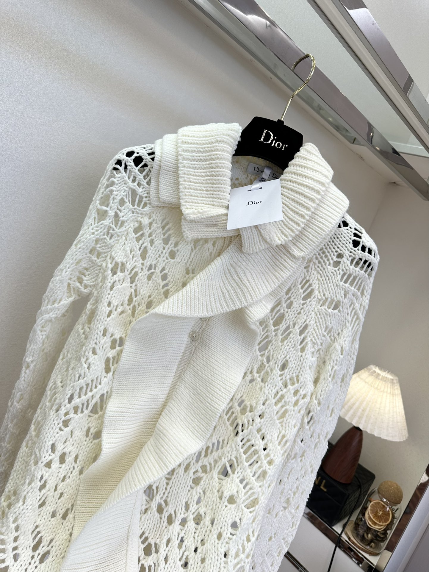 Dior Crochet Knit Dress with Floral Lace Trim - Elegant & Timeless 6 i1760056408 7376 4