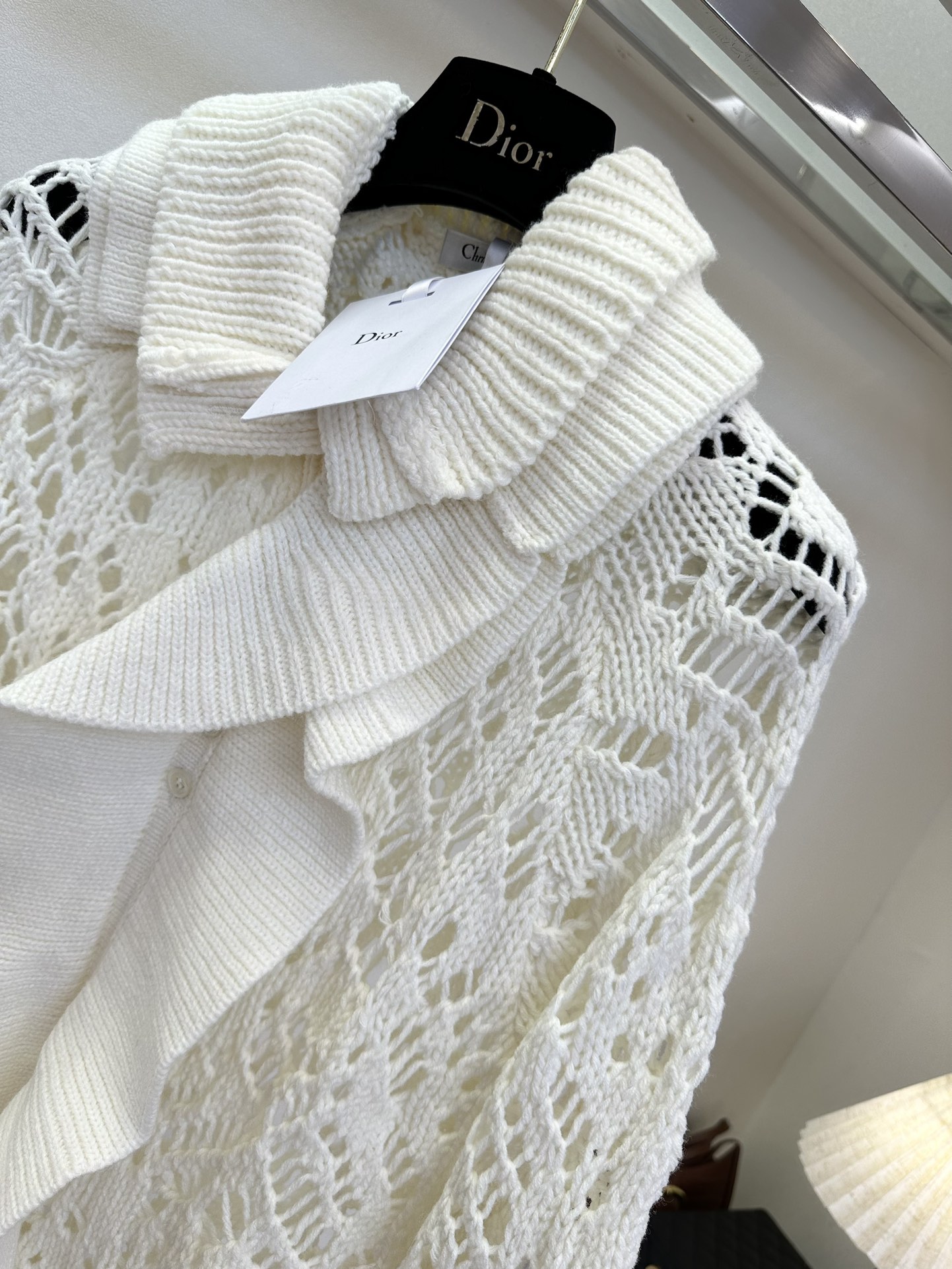 Dior Crochet Knit Dress with Floral Lace Trim - Elegant & Timeless 7 i1760056408 8205 5