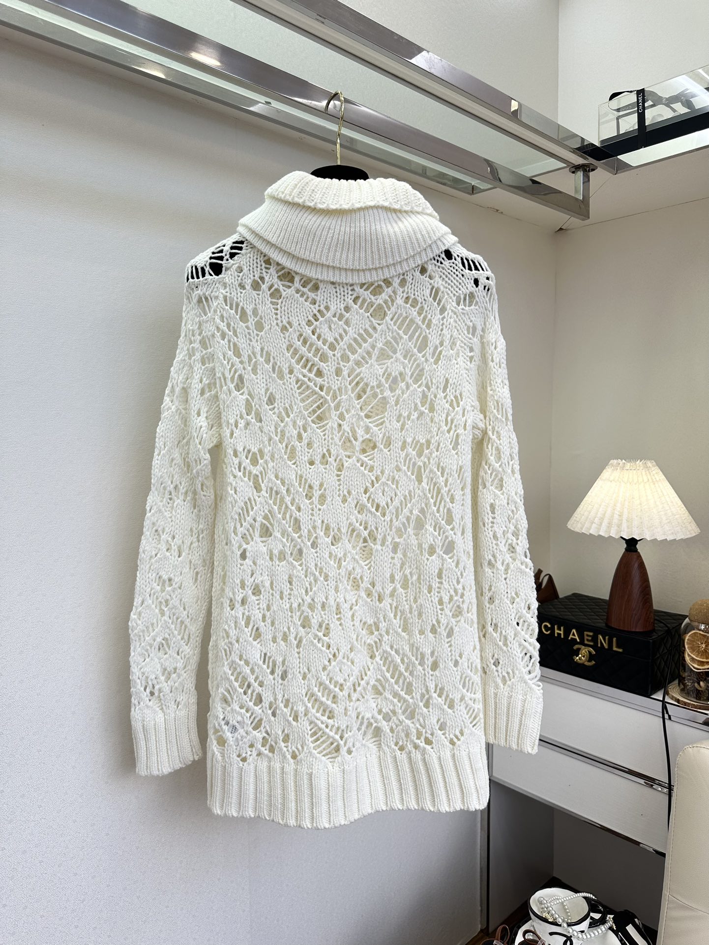 Dior Crochet Knit Dress with Floral Lace Trim - Elegant & Timeless 3 i1760056408 9257 1