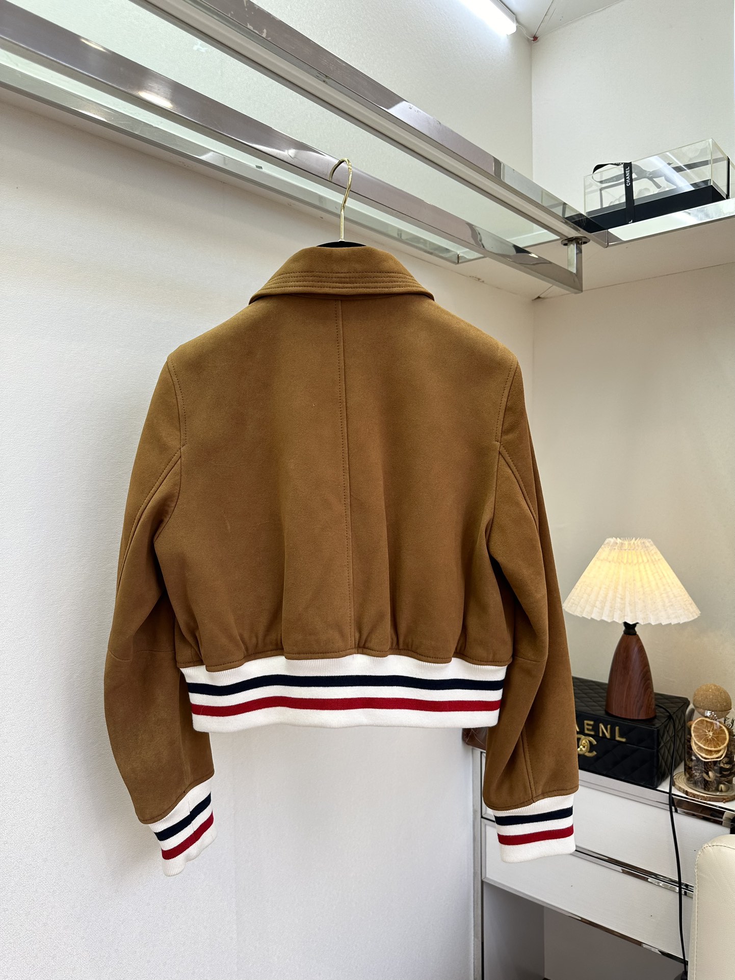 Women's Lambskin Leather Jacket with Knitted Trim - Stylish & Comfortable 3 i1760056752 7882 1