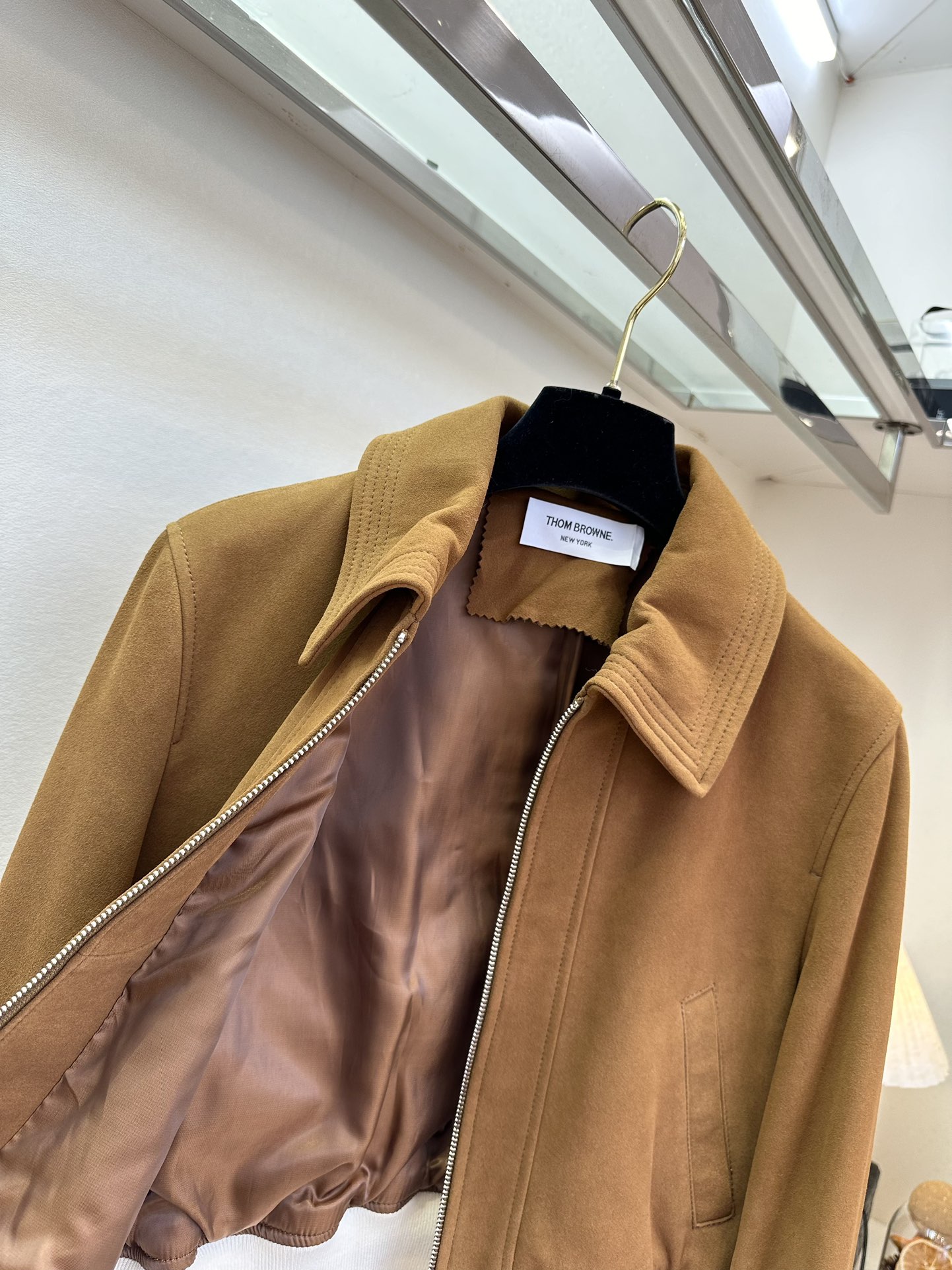 Women's Lambskin Leather Jacket with Knitted Trim - Stylish & Comfortable 9 i1760056752 8542 7