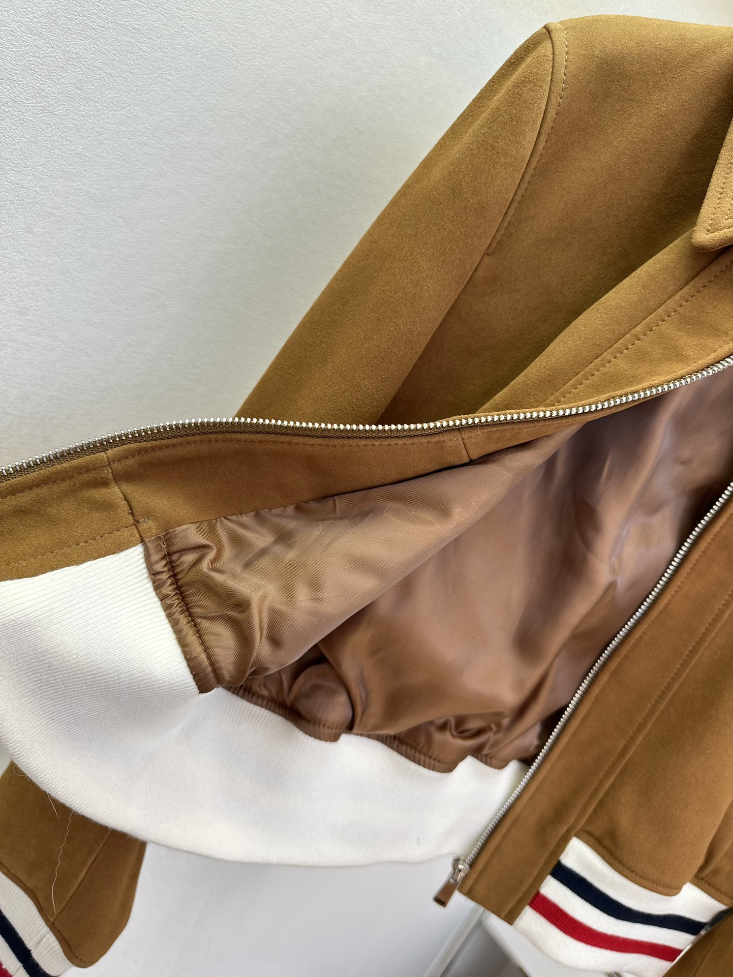 Women's Lambskin Leather Jacket with Knitted Trim - Stylish & Comfortable 10 i1760056752 9564 8