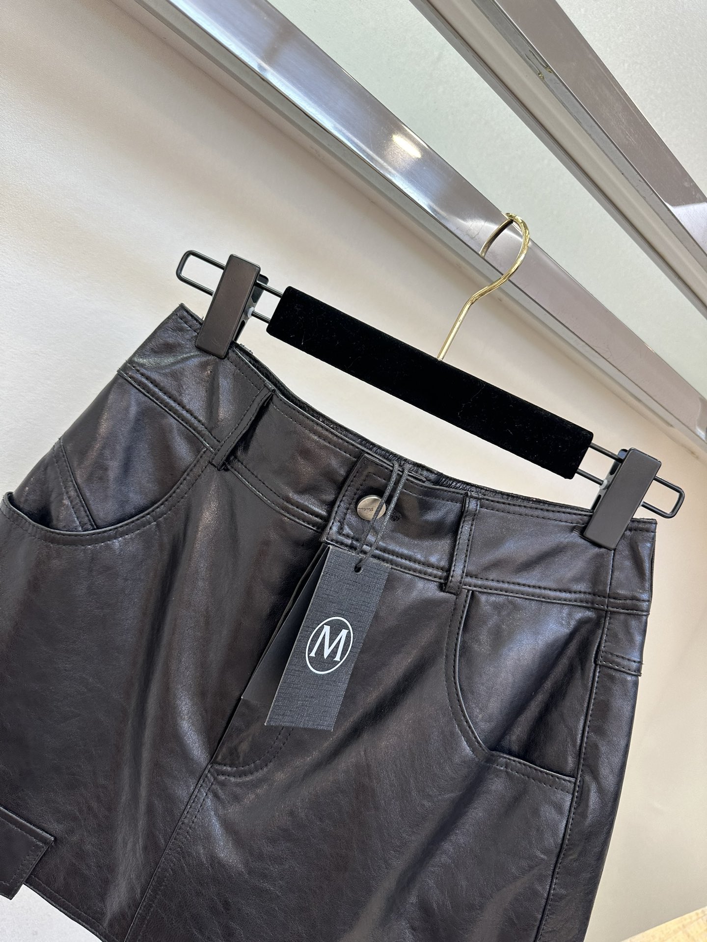 Italian Lambskin A-Line Mini Skirt - Timeless & Slimming Essential 9 i1760057389 1762 7
