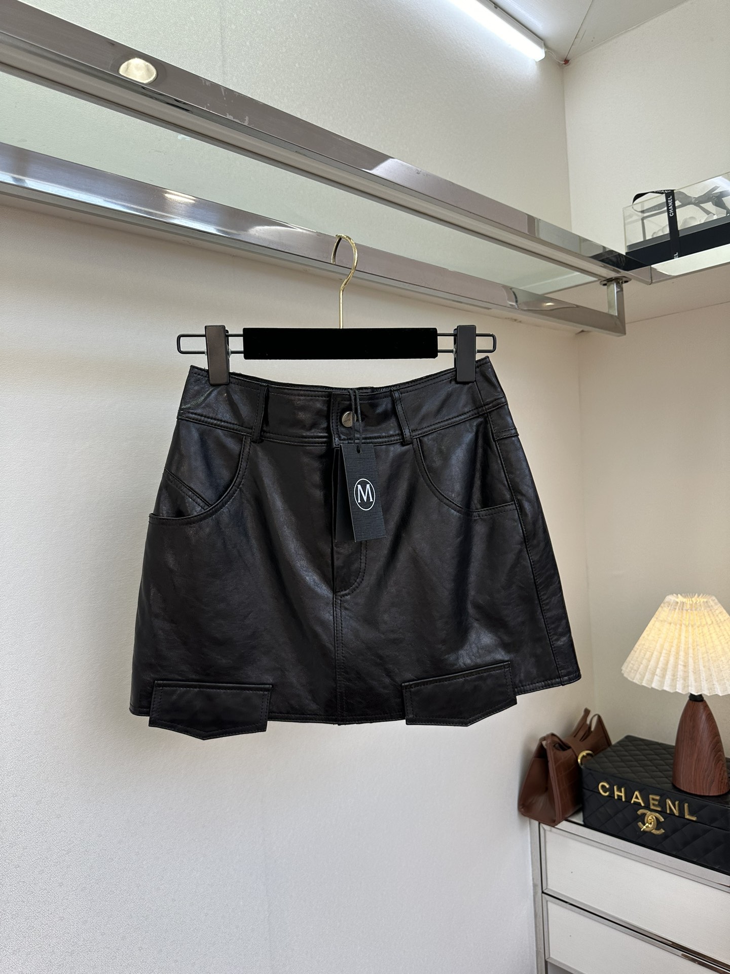 Italian Lambskin A-Line Mini Skirt - Timeless & Slimming Essential 6 i1760057389 1870 4