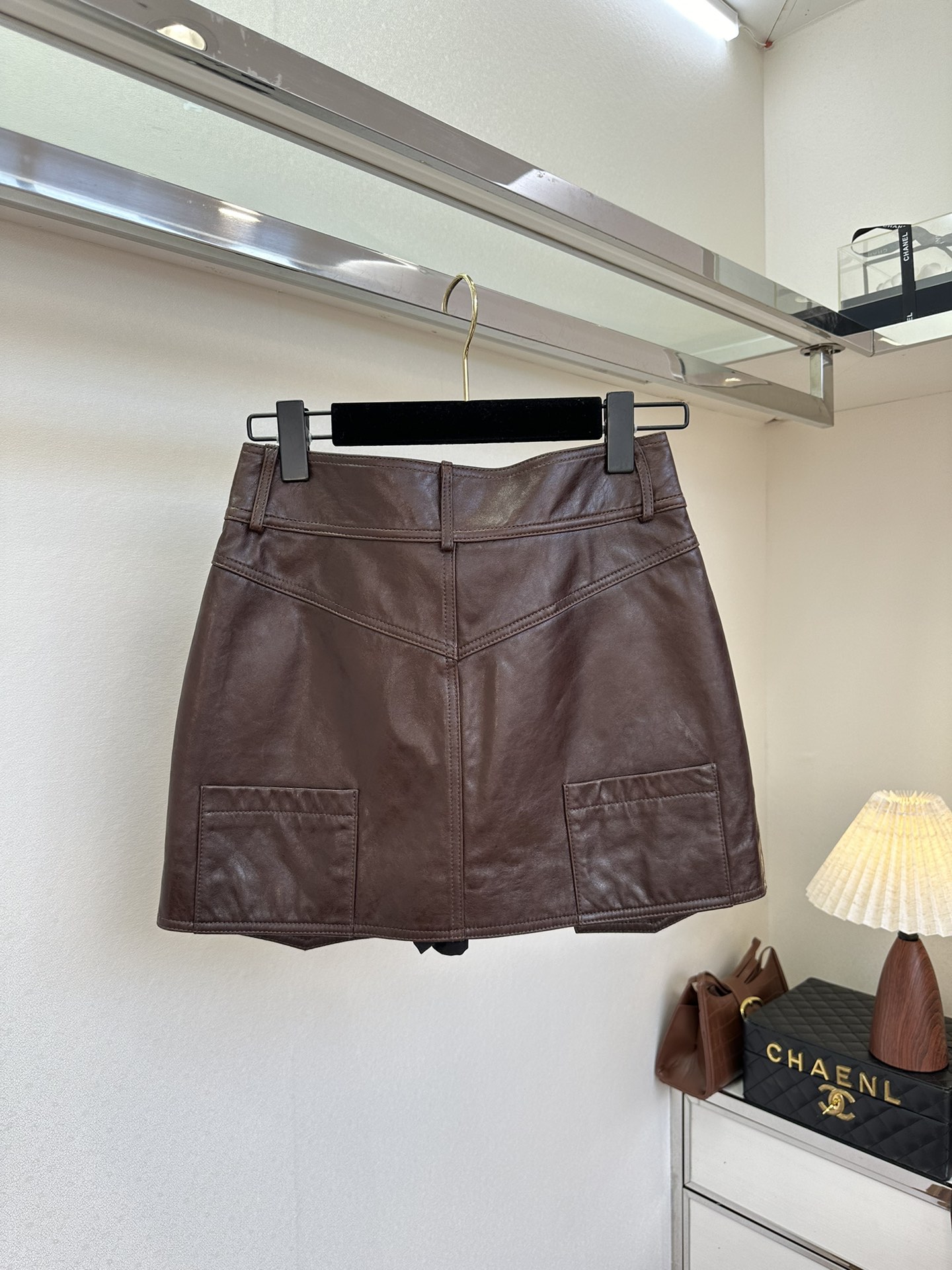 Italian Lambskin A-Line Mini Skirt - Timeless & Slimming Essential 3 i1760057389 2737 1