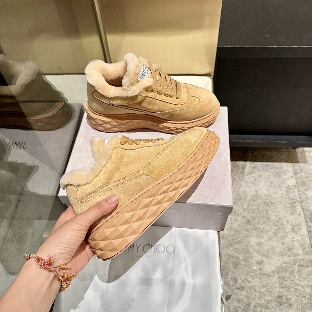 Jimmy Choo Exclusive Original Sole Casual Sneakers - Warm Sheep Wool 5 i1760070035 332 2