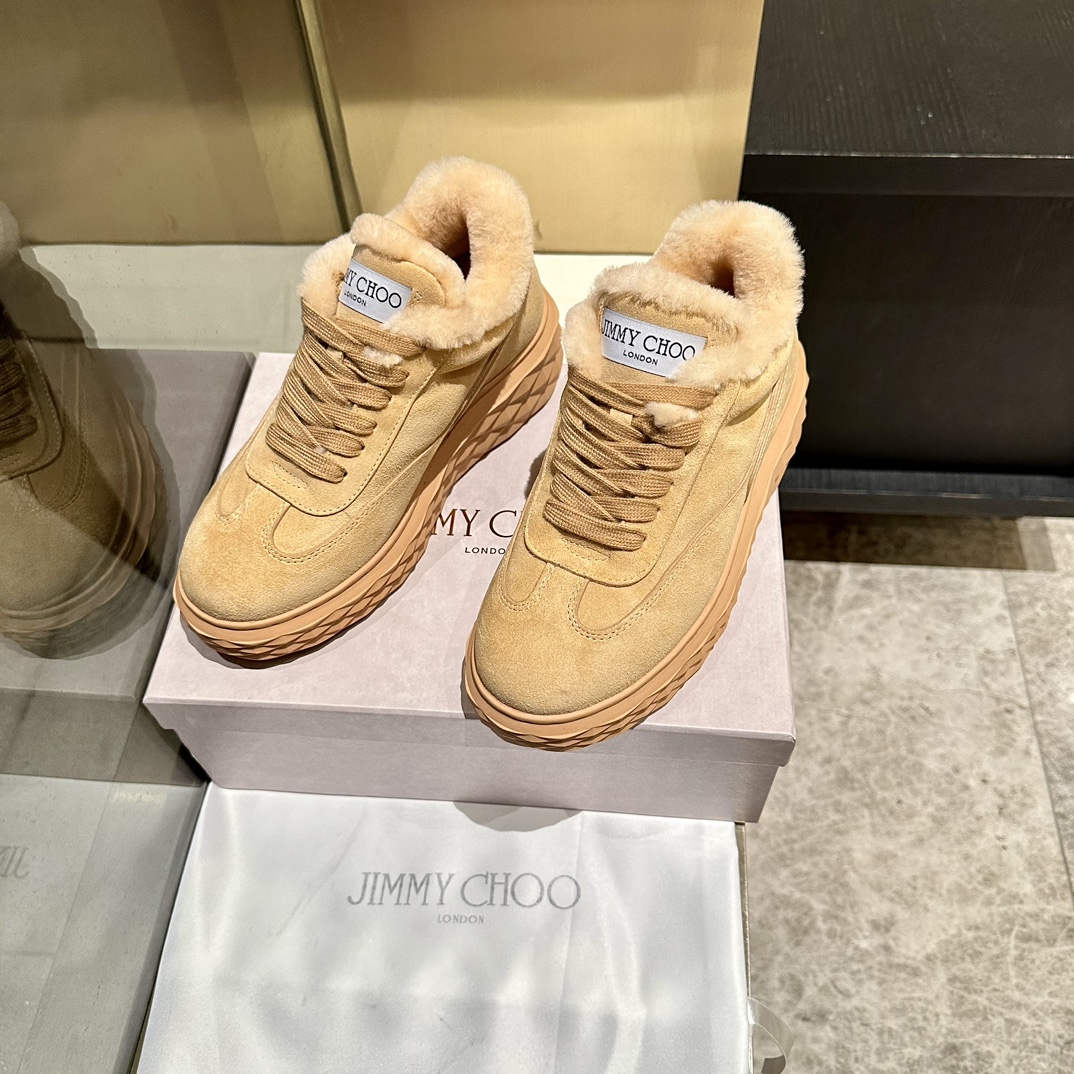 Jimmy Choo Exclusive Original Sole Casual Sneakers - Warm Sheep Wool 6 i1760070035 6508 3