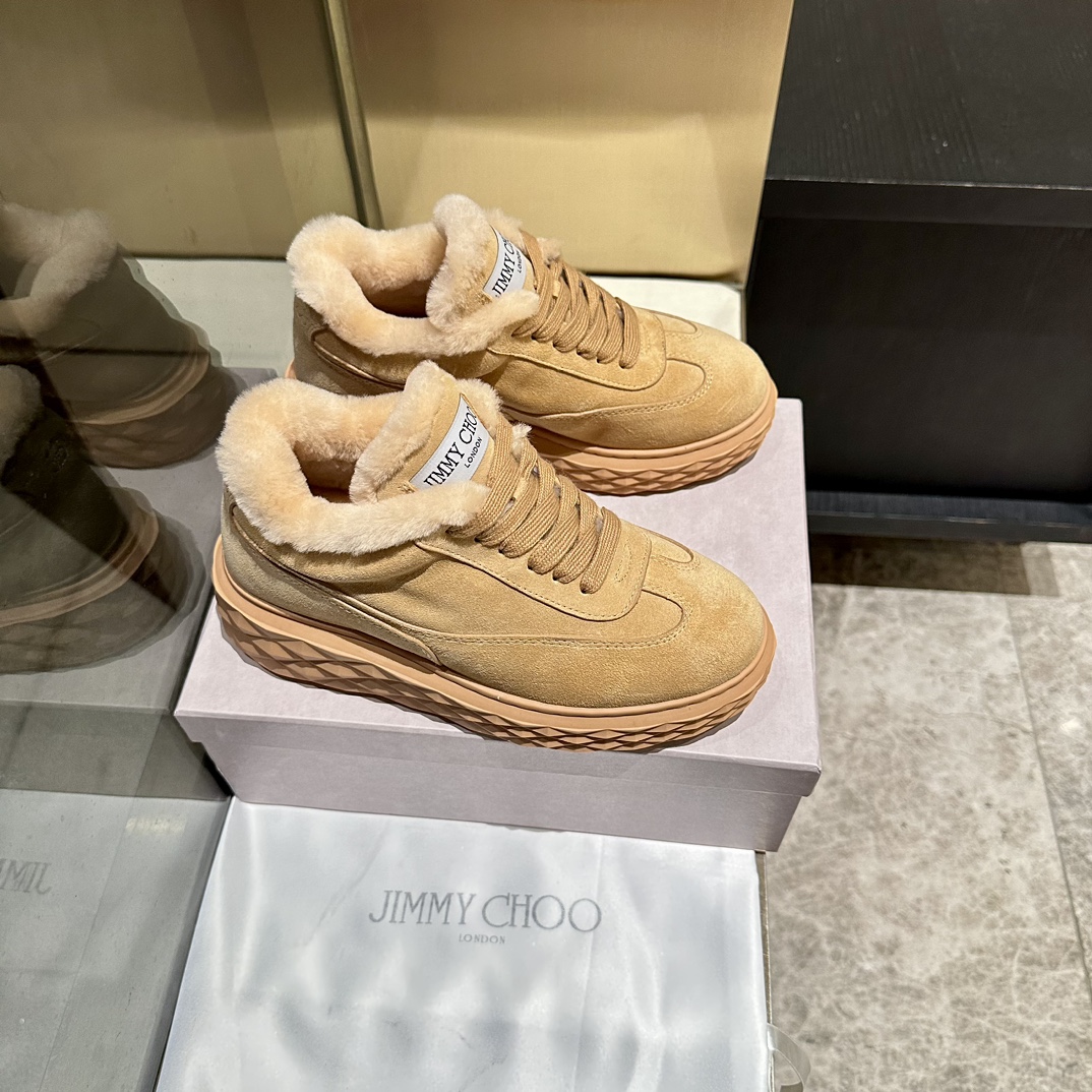 Jimmy Choo Exclusive Original Sole Casual Sneakers - Warm Sheep Wool 4 i1760070035 8366 1