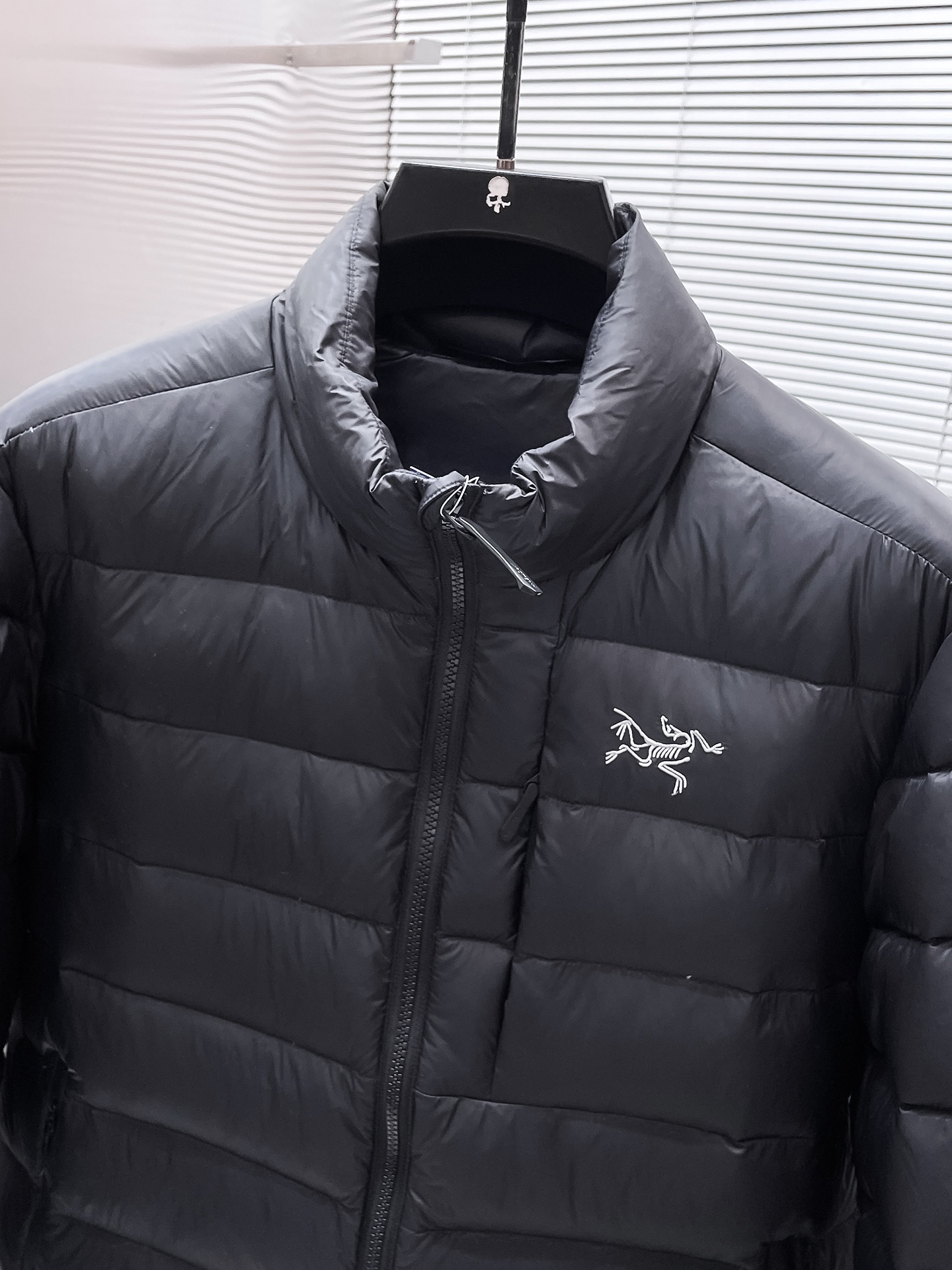 P450  始祖鸟  2025秋冬新款立领羽绒服外套，爆款来袭，高版本。内充90绒，蓬松又保暖，品相超级好。进口防风防雨面料，软糯亲肤，抗皱不沾灰，立挺有型，时尚绝绝子；奢华有型，辨识度极高；一眼就能看到的好品质。适合凹各种造型，内搭随意，时尚感爆棚。码数 M-XXL  码数偏大  175.140穿M   xxl可穿200斤