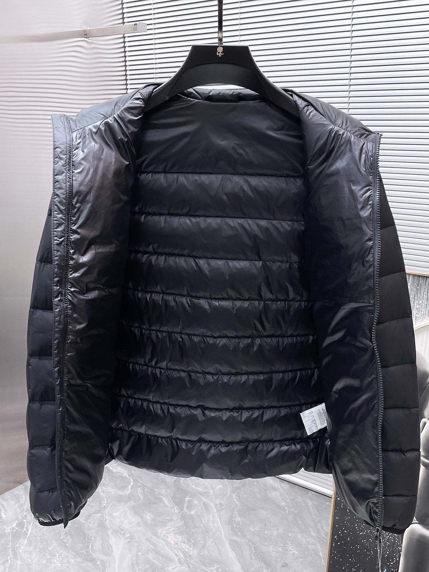 P450  始祖鸟  2025秋冬新款立领羽绒服外套，爆款来袭，高版本。内充90绒，蓬松又保暖，品相超级好。进口防风防雨面料，软糯亲肤，抗皱不沾灰，立挺有型，时尚绝绝子；奢华有型，辨识度极高；一眼就能看到的好品质。适合凹各种造型，内搭随意，时尚感爆棚。码数 M-XXL  码数偏大  175.140穿M   xxl可穿200斤