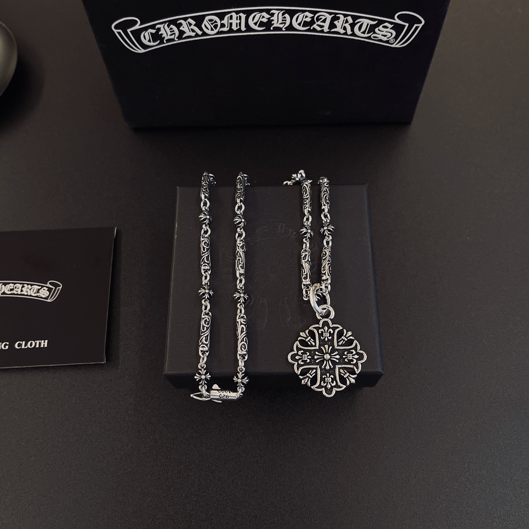 NO:603874,So handsome, the latest Chrome Hearts. No explosions, no hair. Factory direct sales. Original one-to-one replica. Chrome Hearts Necklace, fine jewelry, chrome hearts, necklace.19860909太帅爆了最新款克罗心 不爆不发 厂家直销 原版一比一复刻 克罗心项链,饰品精品,chrome hearts,necklace,Jewelry