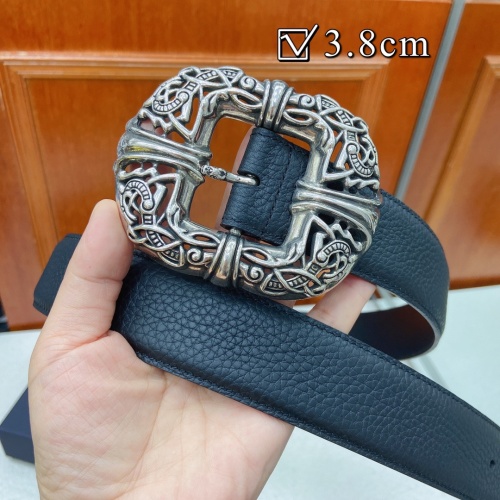 Chrome Hearts Celtic Double Dragon Buckle Leather Belt - Rock Punk Style 1 Chrome Hearts Celtic Double Dragon Buckle Leather Belt - Rock Punk Style