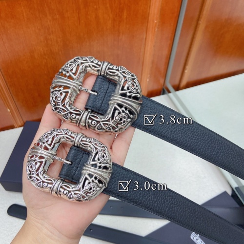 Chrome Hearts Celtic Double Dragon Buckle Leather Belt - Rock Punk Style