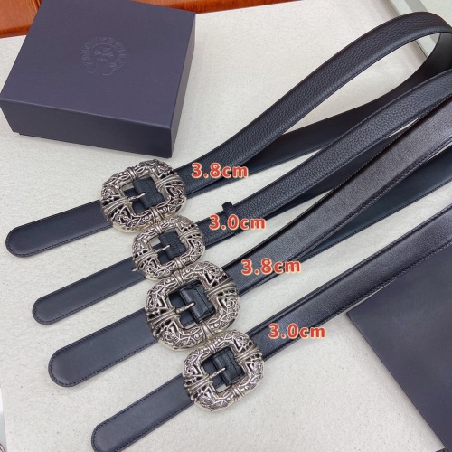 Chrome Hearts Celtic Double Dragon Buckle Belt in Leather, Silver Hardware 1 Chrome Hearts Celtic Double Dragon Buckle Belt in Leather, Silver Hardware