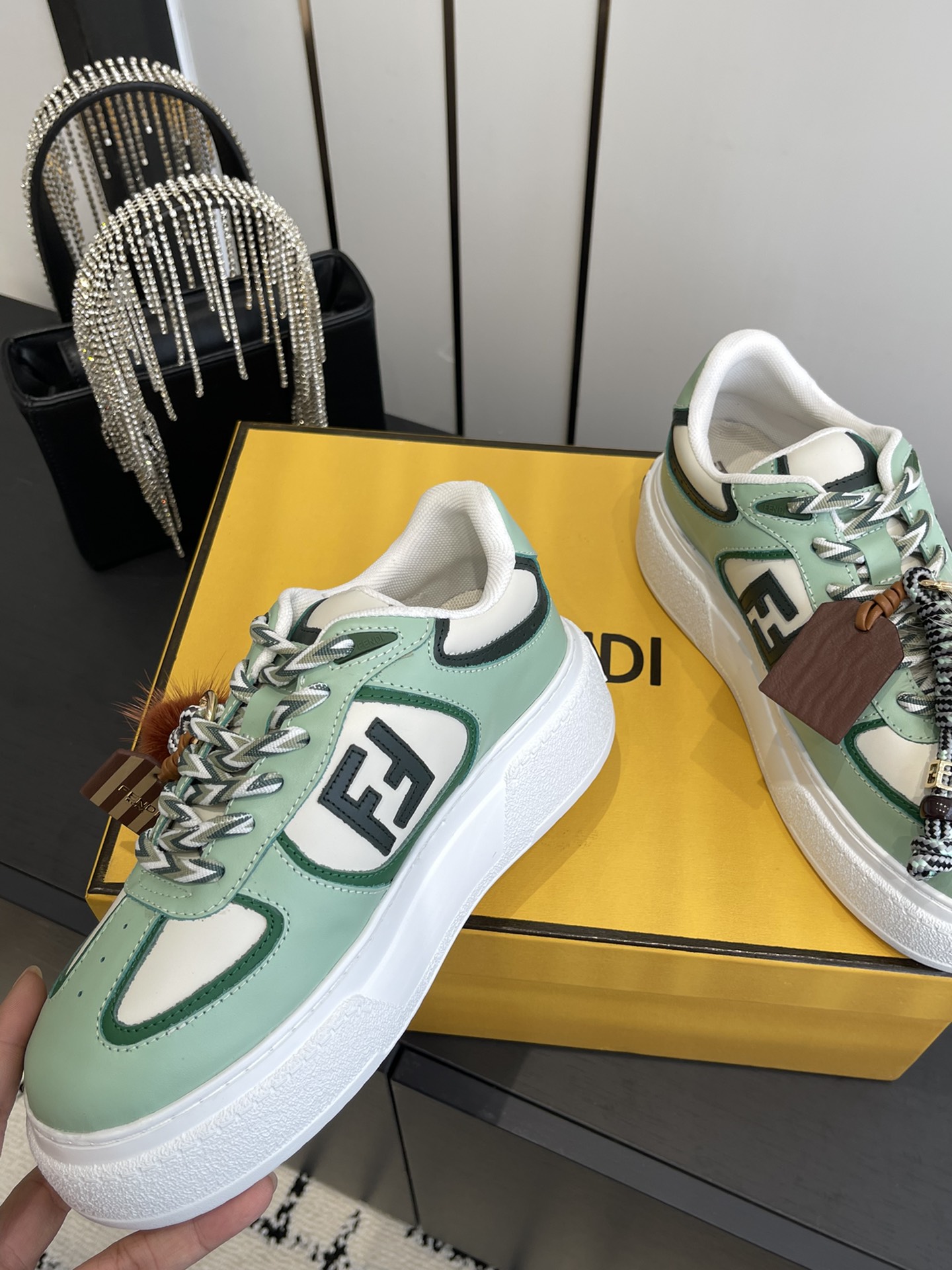 Fendi 380 25ss 厚底match系列 休闲 运动鞋