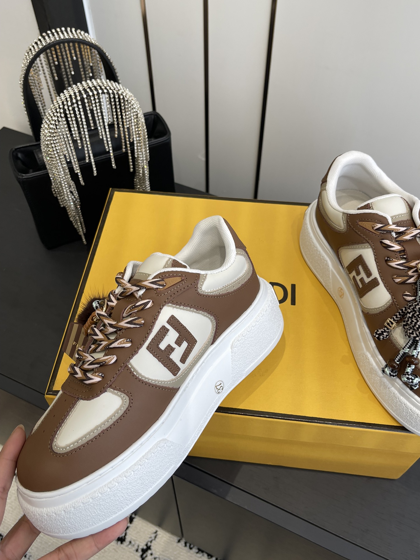 Fendi 380 25ss 厚底match系列 休闲 运动鞋