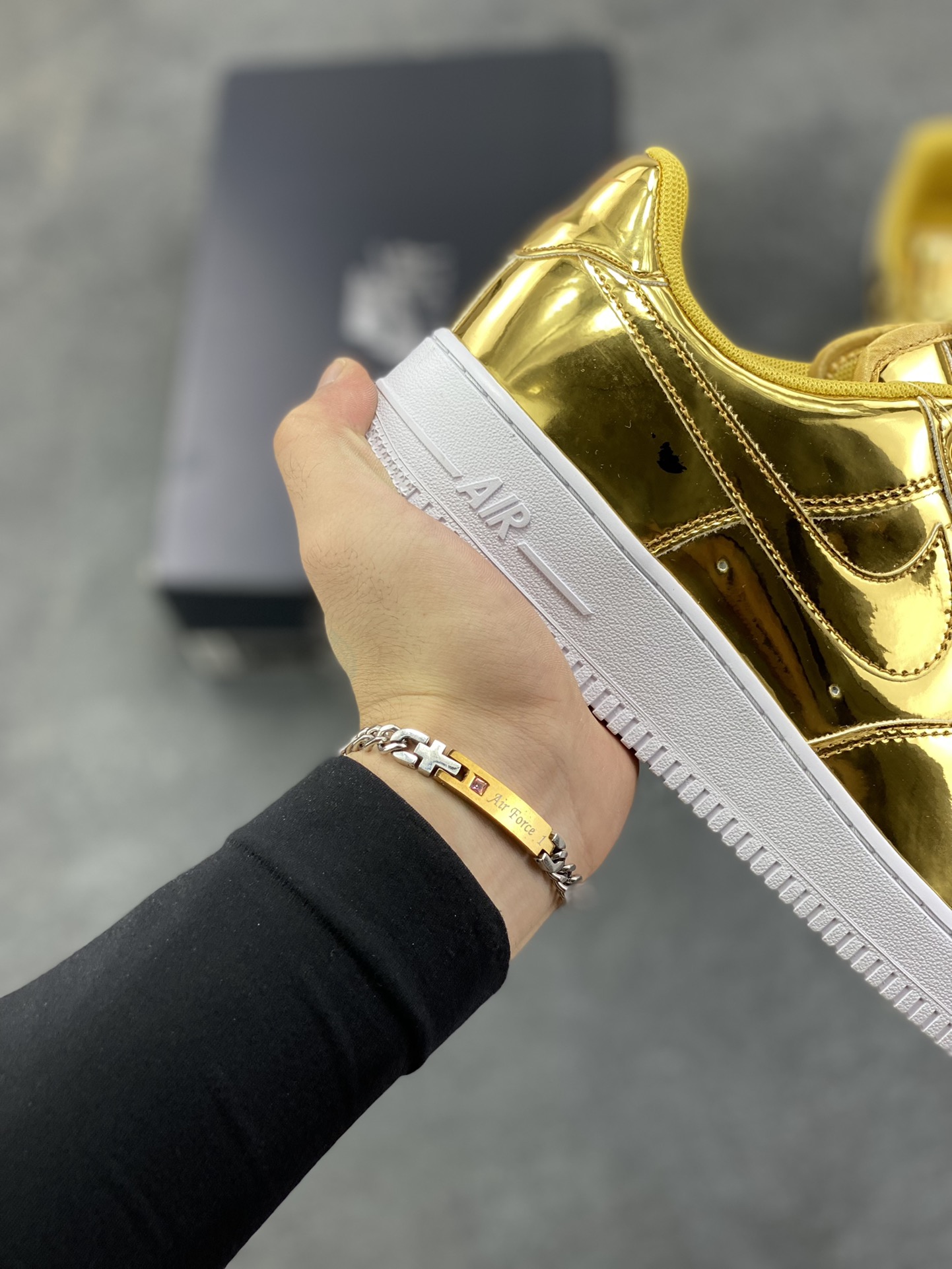 图片[6]-Air Force 1 Low 液态金 原楦头原纸板 打造纯正空军版型 #专注外贸渠道 全掌内置蜂窝气垫 #原盒配件 原厂中底钢印、拉帮完美 货号：CQ6566-700 尺码：36 36.5 37.5 38 38.5 39 40 40.5 41 42 42.5 43 44 44.5 45-选品中心