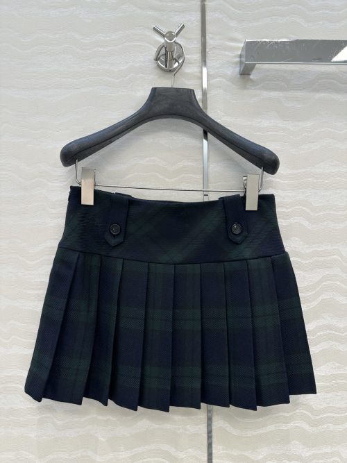 Miu Miu Inspired Pleated Mini Skirt - British Style 1 Miu Miu Inspired Pleated Mini Skirt - British Style