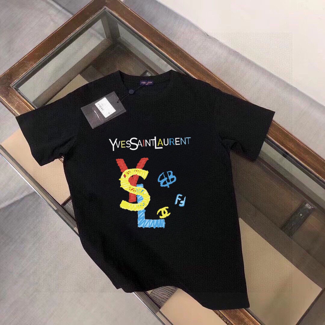 Saint Laurent 品牌【YSL圣罗兰】(胖子福音) 男士休闲短袖T恤 2025春夏新品