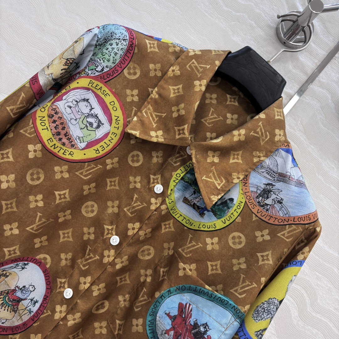 Louis Vuitton Catogram Print Silk Shirt - Designer Fashion Essential 4 i1760298543 4731 2