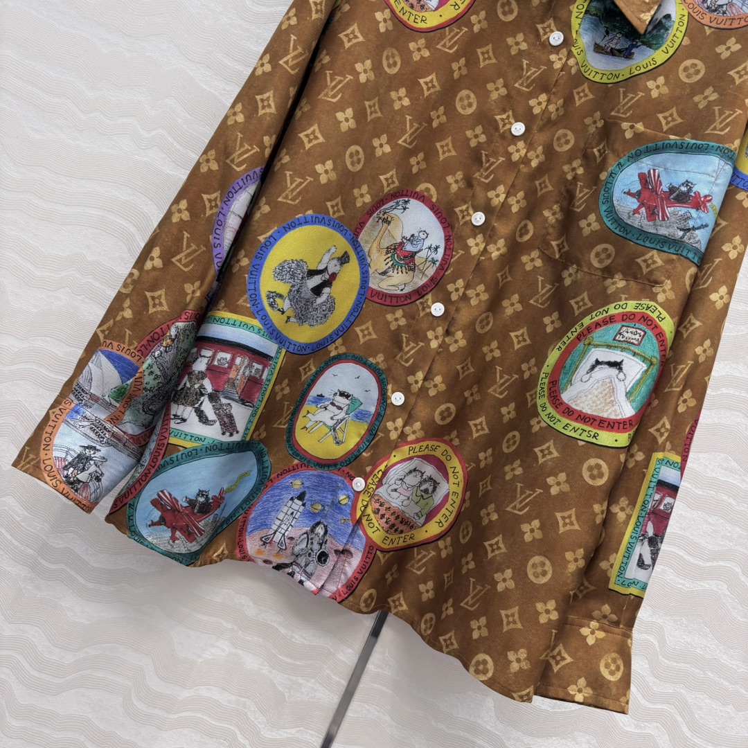 Louis Vuitton Catogram Print Silk Shirt - Designer Fashion Essential 7 i1760298543 8313 5