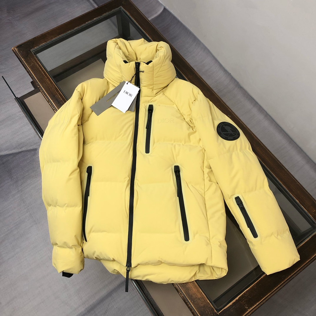 Dior x Descente Yellow Padded Ski Jacket Limited Edition
