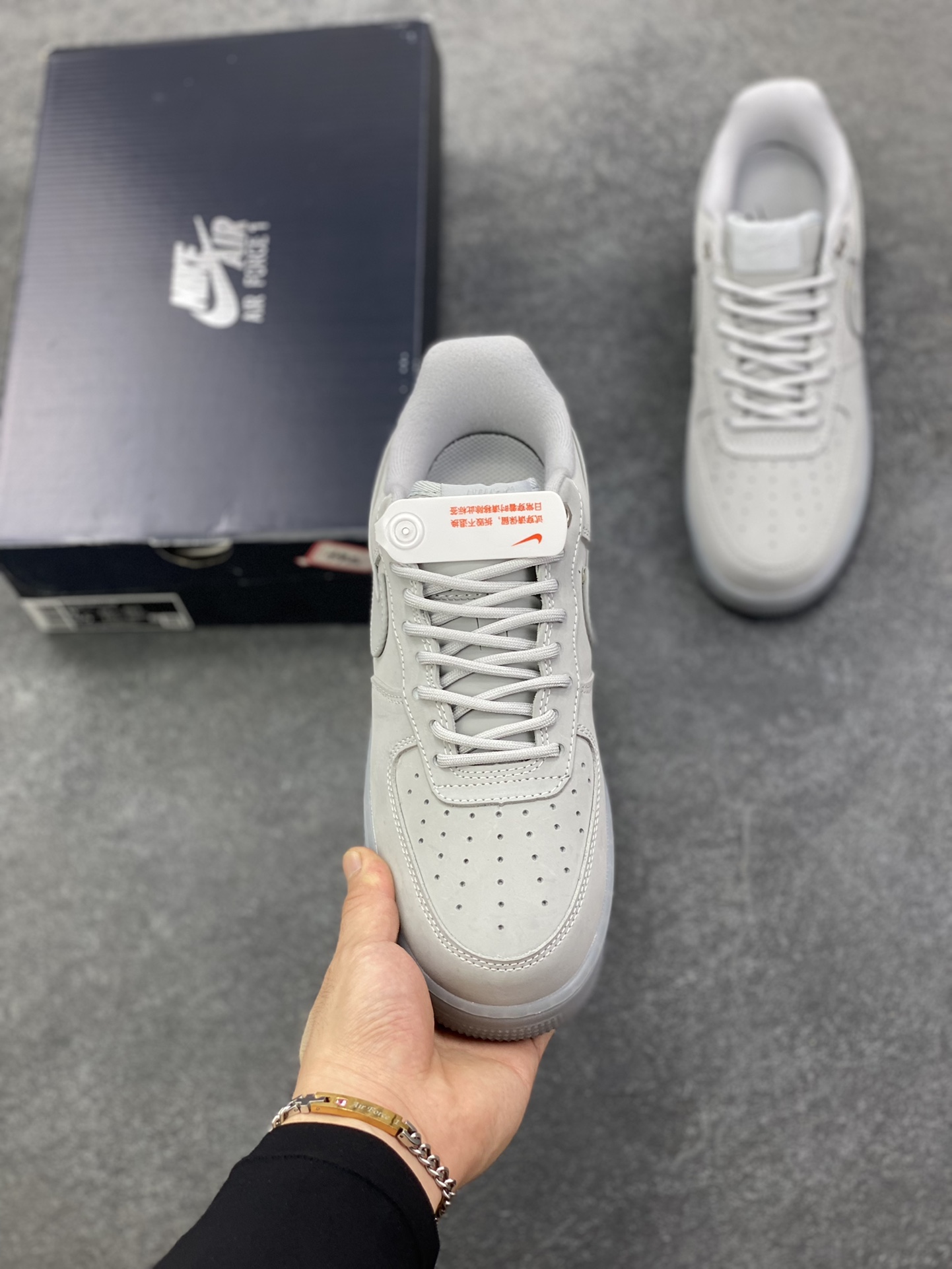 图片[2]-Nike Air Force 1 Low 灰水晶底 空军一号低帮运动休闲板鞋 原楦头原纸板 打造纯正空军版型 专注外贸渠道 全掌内置蜂窝气垫 原盒配件 原厂中底钢印、拉帮完美 货号：CJ9179-002 尺码：36 36.5 37.5 38 38.5 39 40 40.5 41 42 42.5 43 44 44.5 45-选品中心