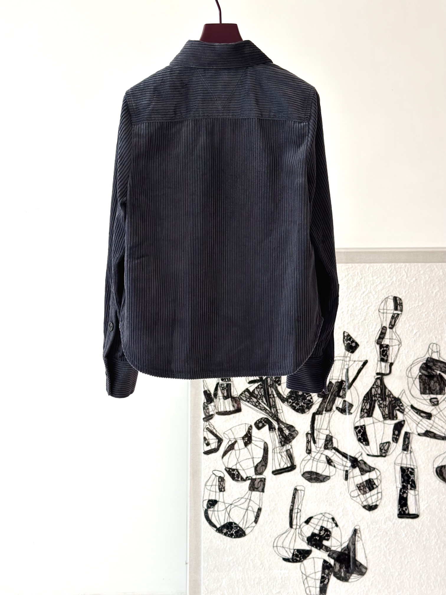 Bottega Veneta Women's Corduroy Shirt - Modern Polo Collar, Long Sleeve 4 i1760438736 1806 1