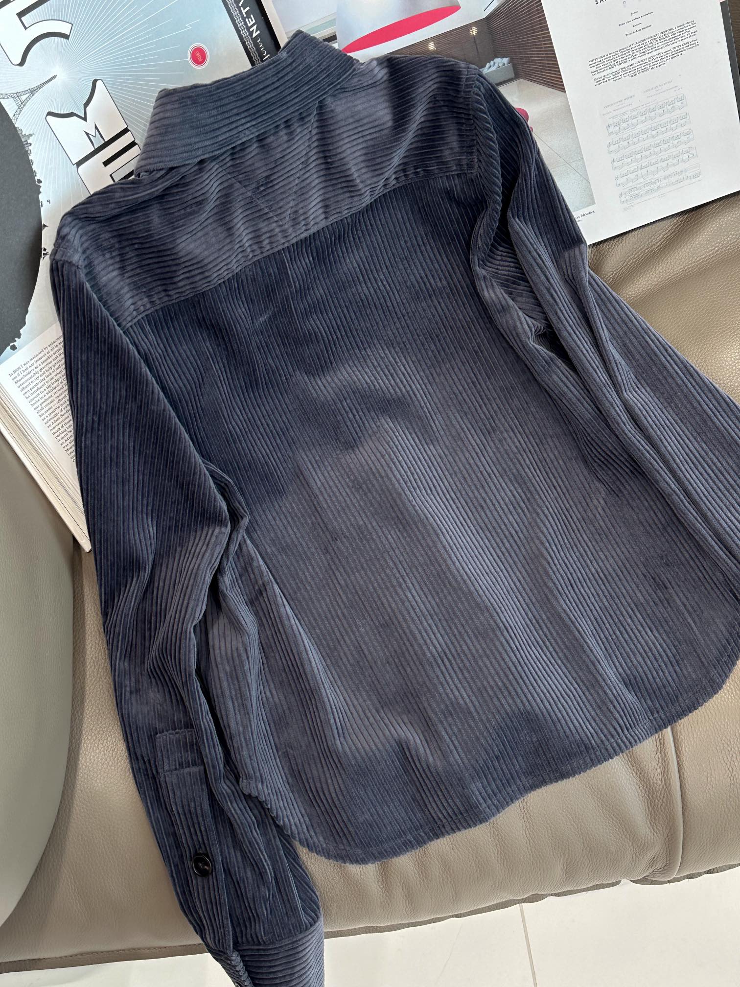 Bottega Veneta Women's Corduroy Shirt - Modern Polo Collar, Long Sleeve 7 i1760438736 3281 4