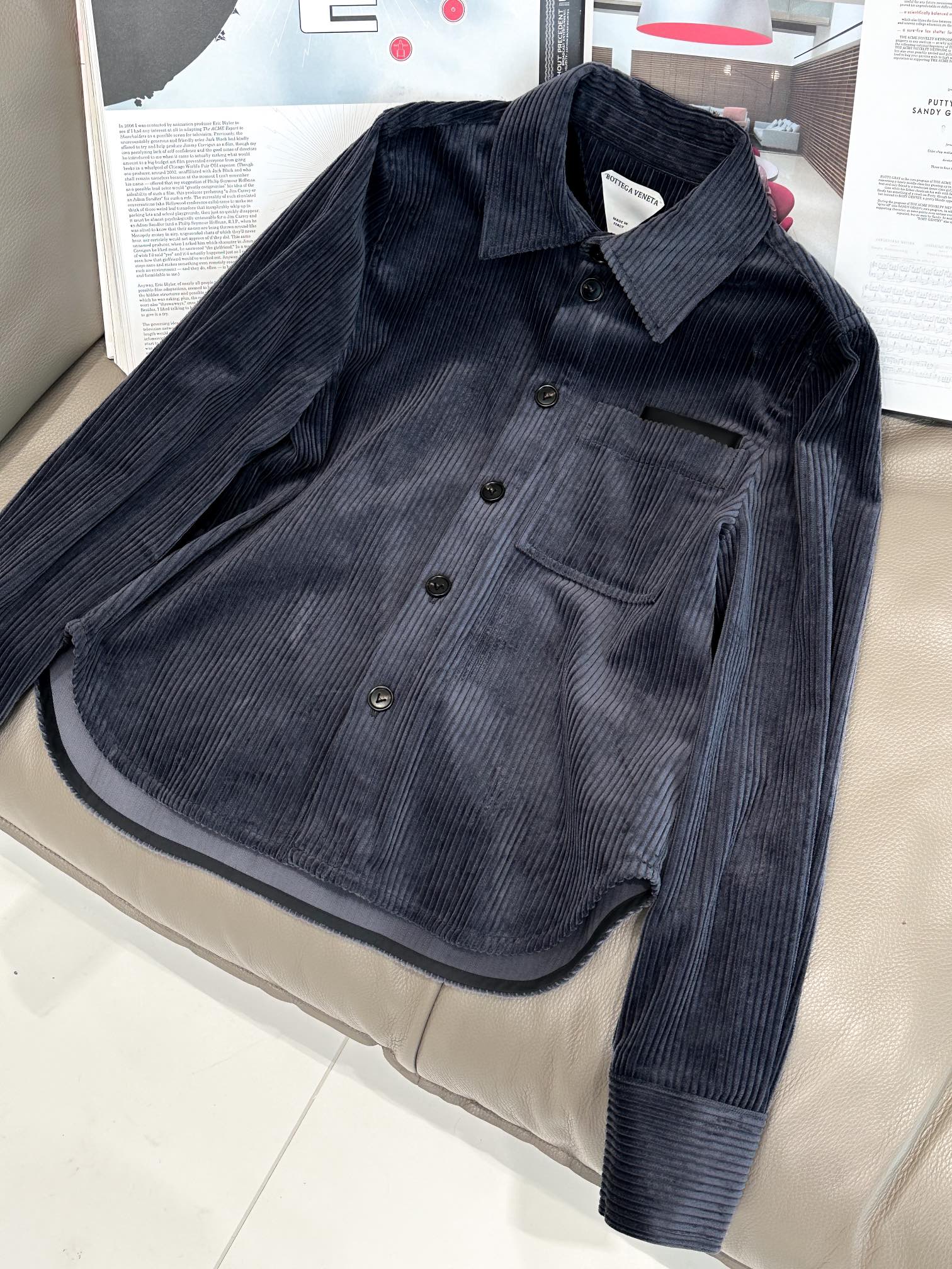 Bottega Veneta Women's Corduroy Shirt - Modern Polo Collar, Long Sleeve 5 i1760438736 7566 2