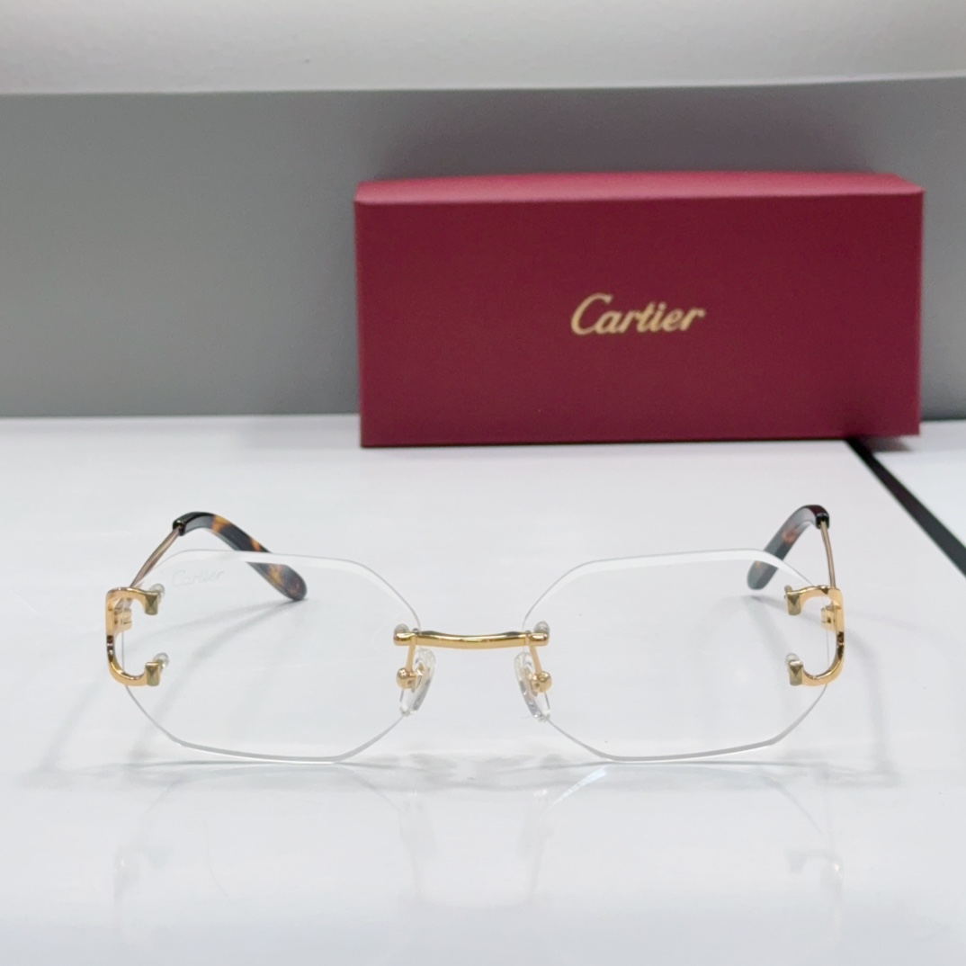 Cartier Rimless Glasses Business Men's Ultra-Light Frame