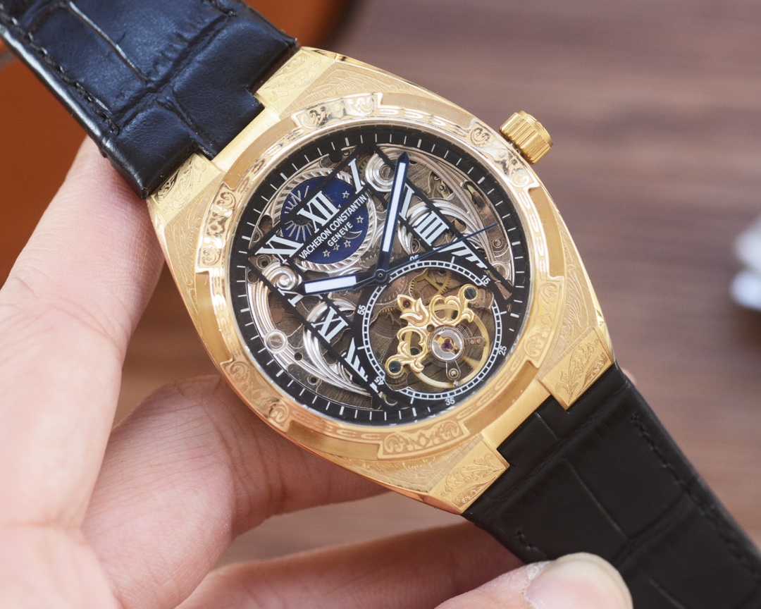 NO:602696,Gold Latest Carved Case Watch Vacheron Constantin/Best Carved Case Design/Exclusive First Release [Type] Fine Men's Watch [Strap] Croxin Genuine Leather Strap [Movement] Fully Automatic Mechanical Movement [Mirror] Mineral Strengthened Glass (higher definition) Elegant taste Vast and majestic Ingenuity Wrist treasure Size 41m/12m Welcome to reprint!  ,,chrome hearts,vacheron,cowhide19860909金 最 新 雕花壳腕表 江诗丹顿/最佳雕花壳设计/独家首发【类型】精品男士腕表【表带】克罗芯真牛皮表带【机芯】全自动机械机芯【镜面】矿物质强化玻璃（更高清） 品味高雅 浩瀚大气 匠心独运 腕间瑰宝 尺寸 41m/12m欢迎转载！,,chrome hearts,vacheron,cowhide,Watch