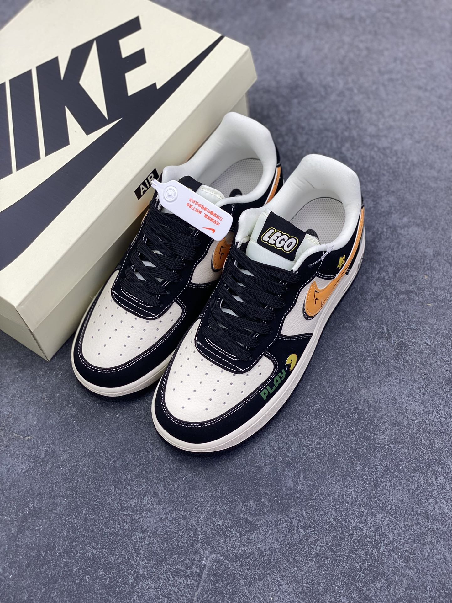 图片[8]-NIke Air Force 1 \’07 Low “黑黄双勾”空军一号 低帮 运动鞋 休闲鞋 折边针车 工艺难度大 原楦头原纸板 原装鞋盒 定制五金配件 内置全掌气垫 原厂鞋底 货号：DD1982-311 尺码：36 36.5 37.5 38 38.5 39 40 40.5 41 42 42.5 43 44 44.5 45-选品中心