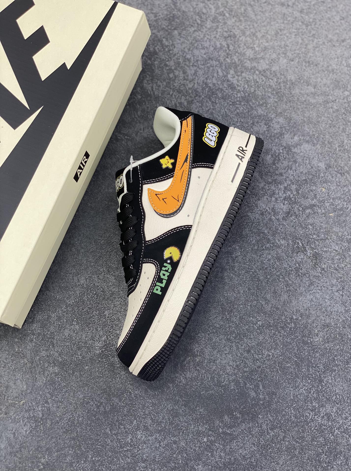 图片[7]-NIke Air Force 1 \’07 Low “黑黄双勾”空军一号 低帮 运动鞋 休闲鞋 折边针车 工艺难度大 原楦头原纸板 原装鞋盒 定制五金配件 内置全掌气垫 原厂鞋底 货号：DD1982-311 尺码：36 36.5 37.5 38 38.5 39 40 40.5 41 42 42.5 43 44 44.5 45-选品中心