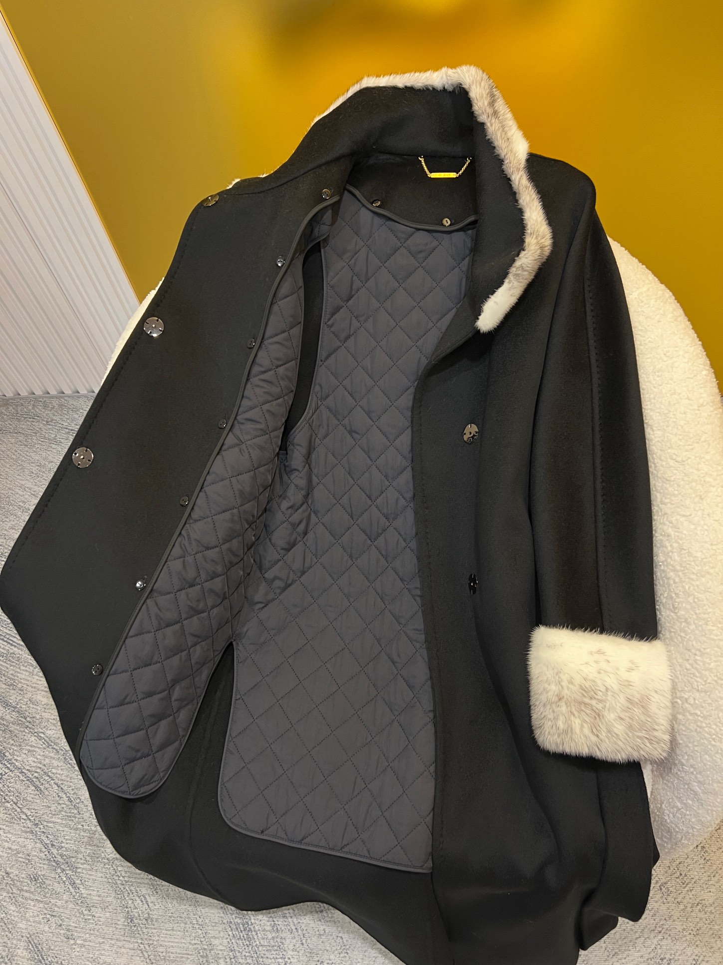 Elegant Mink Cashmere Coat with Silk Cotton Liner - Italian Hepburn Style 4 i1760772119 7663 2