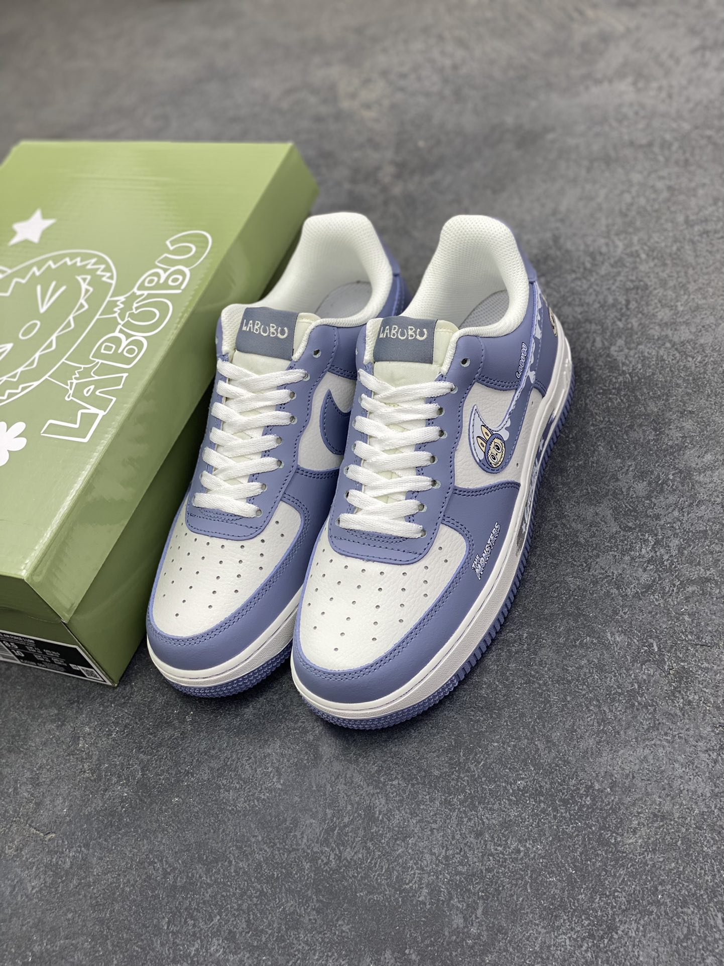 图片[8]-NIke Air Force 1 \’07 Low “灰色涂鸦拉布布”空军一号 低帮 运动鞋 休闲鞋 折边针车 工艺难度大 原楦头原纸板 原装鞋盒 定制五金配件 内置全掌气垫 原厂鞋底 货号：KJ5188-004 尺码：36 36.5 37.5 38 38.5 39 40 40.5 41 42 42.5 43 44 44.5 45-选品中心